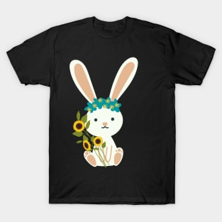 Easter Bunny X Sunflower Plant T-Shirt